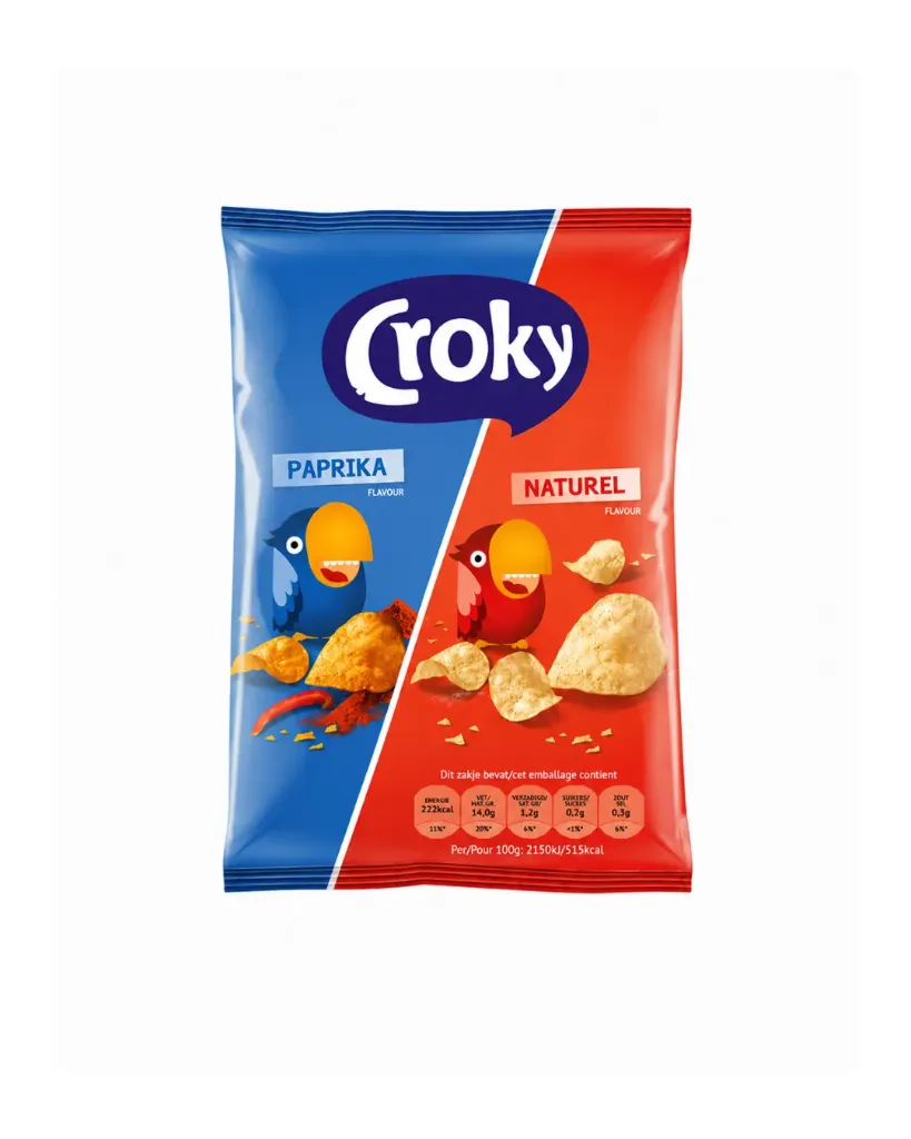 Palette MIX Croky 44 cartons Nature 20x40g / 44 cartons Paprika 20x40g