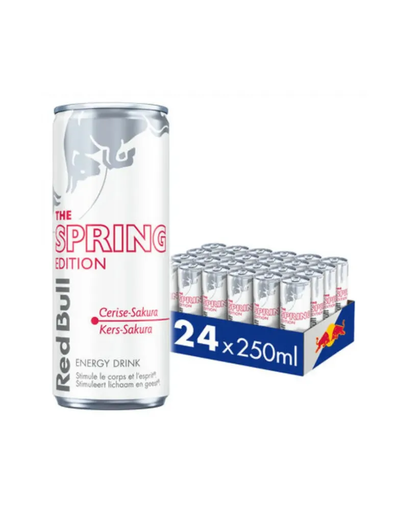 Palette Red Bull Cerise-Sakura 120 trays 24x25cl Origine Belgique