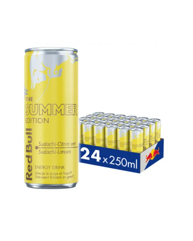 Palette Red Bull Sudachi-citron vert 120 trays 24x25cl Origine Belgique